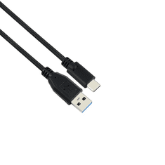 Stansson CZ-250-D USB-A apa - USB-C apa 3.2 Adat és töltőkábel - Fekete (1m) (CZ-250-D)