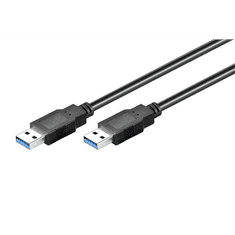 Goobay 95717 USB-A apa - USB-A apa 3.0 Összekötő kábel - Fekete (1m) (95717)