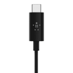 Belkin USB-C apa - 3.5mm Jack apa Összekötő kábel 0.9m - Fekete (F7U079BT03-BLK)