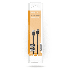 Nedis CCGB60010BK30 USB-A anya - USB-A apa 2.0 Hosszabító kábel - Fekete (3m) (CCGB60010BK30)