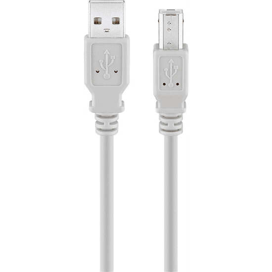 Goobay 50954 USB-A apa - USB-B apa 2.0 Nyomtató kábel - Szürke (3m) (50954)