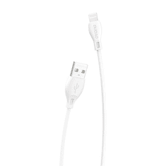 DUDAO L4 USB Type-A apa - Lightning apa 2.0 Adat és töltőkábel - Fehér (2m) (L4)