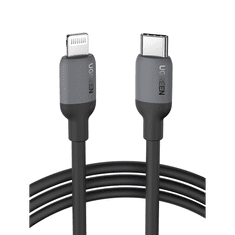 Ugreen USB-C apa 2.0 - Lightning apa Adat és töltőkábel - Fekete (1m) (20304)
