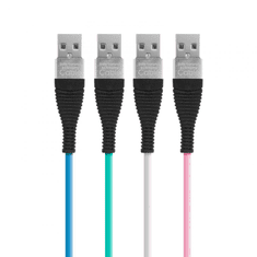 Delight 55438 USB A apa - Lightning apa Szilikon Adat és töltőkábel - Többszínű (1m) (55438)