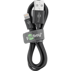 Goobay 63523 USB-A apa 2.0 - Lightning apa Adat és töltőkábel - Fekete (1m) (63523)