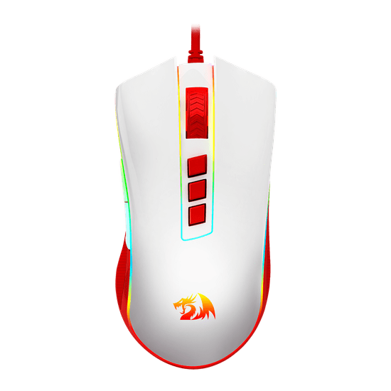 Redragon M711C Cobra Vezetékes Gaming Egér - Fehér/Piros (M711C)
