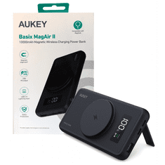 Aukey PB-WL01i 20W Basic MagAir II Power Bank 10000mAh - Fekete (PB-WL01I)