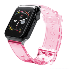 Fusion Light Apple Watch 2/3/4/5/6/SE/7 Szilikon szíj 38/40/41mm - Piros (FULAP40MMRE)