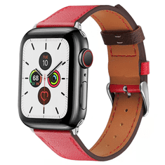 Fusion Apple Watch Bőr szíj 38/40 mm - Piros (FULB3840RD)