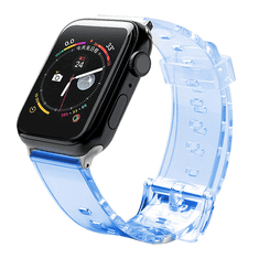 Fusion Light Apple Watch 2/3/4/5/6/SE/7 Szilikon szíj 38/40/41mm - Kék (FULAP40MMBL)