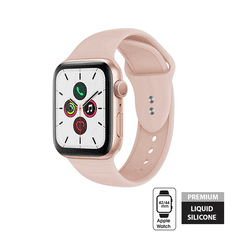 Crong Liquid Apple Watch S4/S5/S6/S7/S8/S9/SE/Ultra Sport szíj 42/44/45/49mm - Rózsaszín (CRG-44LQB-PSN)