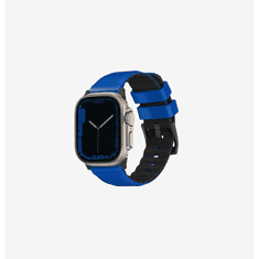 UNIQ Linus Airosoft Apple Watch S4/S5/S6/S7/S8/S9/SE/Ultra Szilikon Szíj 42/44/45/49mm - Kék (UNIQ-49MM-LINUSRBLU)