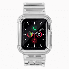Fusion Light Set Apple Watch 2/3/4/5/6/SE/7 Szilikon szíj 42/44/45 mm - Fekete (FULSAP44MMBK)