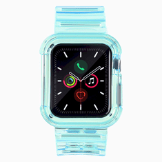 Fusion Light Set Apple Watch 2/3/4/5/6/SE/7 Szilikon szíj 38/40/41mm - Kék (FULSAP40MMBL)