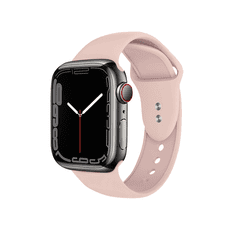 Crong Liquid Apple Watch S4/S5/S6/S7/S8/S9/SE/Ultra Sport szíj 42/44/45/49mm - Rózsaszín (CRG-44LQB-PSN)