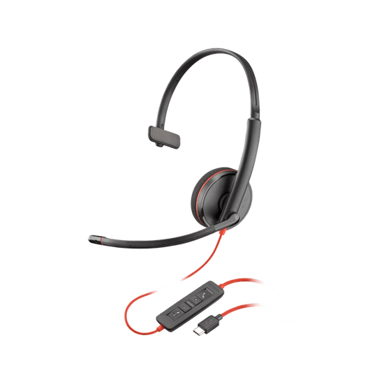 HP Poly Blackwire 3210 Vezetékes Mono Headset - Fekete (8X214AA)