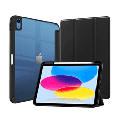 Crong PrimeFolio Apple iPad 10.9 (2022) Flip tok - Fekete (CRG-PRF-IPD109-BLK)