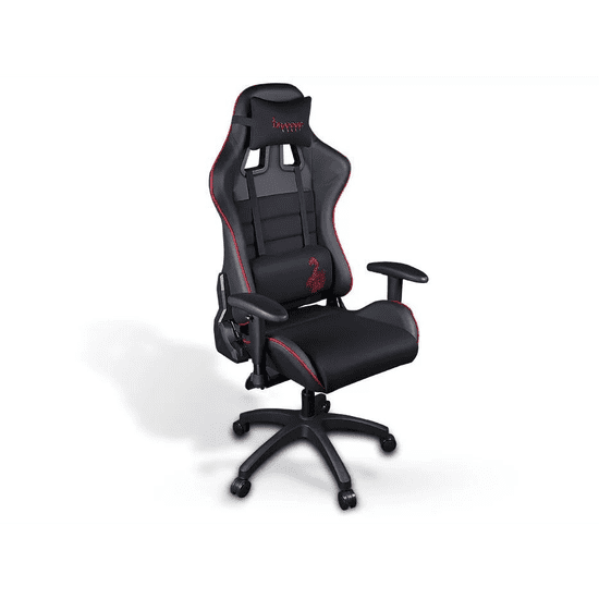 Konix Drakkar KX DK BERSERK GAMING CHAIR Univerzális gamer szék Párnázott ülés Fekete, Vörös (KX-DK-GC-VER)