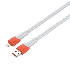 LDNIO LS603 USB-A - Lightning kábel 30W, 3m fehér-narancssárga (5905316144545) (5905316144545)