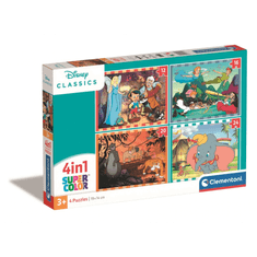 Clementoni Supercolor - Disney klasszikusok 4 az 1-ben puzzle (21523)