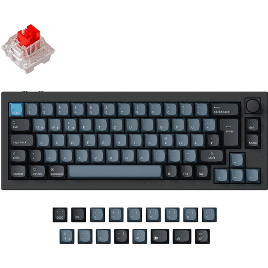 Keychron Q2 Pro (Red Switch) Wireless Mechanikus Gaming Billentyűzet - Német (Q2P-M1-DE)