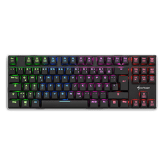 Sharkoon PureWriter TKL RGB USB (Red Switch) Mechanikus Gaming Billentyűzet Fekete - Német (4044951021499)