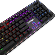 Krux Comet RGB Outemu Blue Mechanikus USB Gaming Billentyűzet US - Fekete (KRX0023)