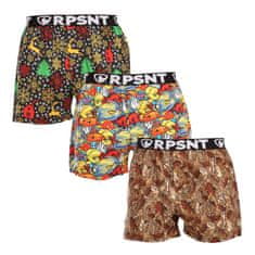 Represent 3PACK exclusive Mike férfi klasszikus boxeralsó (R3M-BOX-07303341) - méret XXL