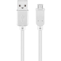 Goobay 96190 USB-A apa - Micro USB apa 2.0 Adat és töltőkábel - Fehér (0.15m) (96190)