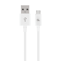 Gembird USB-A apa - USB-C apa Adat- és töltőkábel 1m - Fehér (CC-USB2P-AMCM-1M-W)