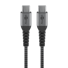 Goobay 49303 USB-C apa - USB-C apa 2.0 Adat és töltőkábel - Fekete/Szürke (2m) (49303)