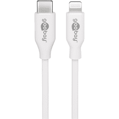 Goobay 39444 USB-C apa 2.0 - Lightning apa Adat és töltőkábel - Fehér (0.5m) (39444)