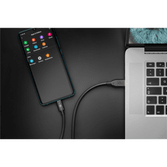 Goobay 44712 USB-A apa - USB-C apa 3.0 Adat és töltőkábel - Fekete (1m) (44712)