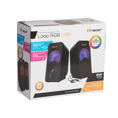 Loop RGB USB 2.0 hangfal - Fekete (TRAGLO46366)