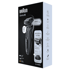 BRAUN Series 6 61-N1200s Szitaborítású vágófejes borotva Vágó Fekete (432982)