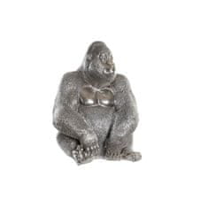 NEW DKD Home Decor Ezüst gyanta Gorilla figura (46 x 40 x 61 cm)