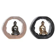 NEW DKD Home Decor Fekete arany Buddha keleti 20,8 x 6 x 18,5 cm (2 db)