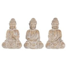 NEW DKD Lakberendezés Dekoratív figura 30,5 x 24 x 45 cm Aranybarna Buddha keleti (3 db)