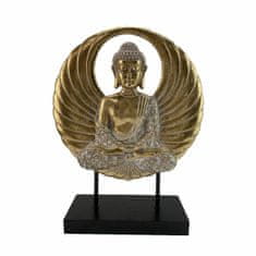 NEW DKD Lakberendezés Dekoratív figura 25 x 8 x 33 cm Fekete arany Buddha Keleti