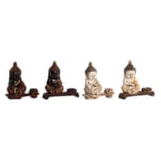 NEW DKD Lakberendezés Dekoratív figura 22 x 8,2 x 23 cm Vörös bézs Buddha keleti (4 db)