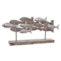 NEW Okrasna Figura DKD Home Decor Staran videz Rjava Aluminij Mangov les Spirale (68 x 9 x 30 cm)