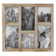 NEW Okvir za fotografije DKD Home Decor 35 x 1,2 x 29 cm Kristal Naraven Gora Les MDF