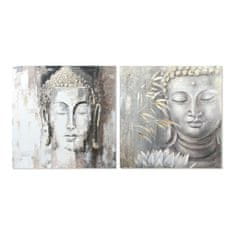 NEW DKD Lakberendezés festmény CU-179192 100 x 3,8 x 100 cm Buddha keleti (2 db)