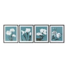 NEW Slika DKD Home Decor Flowers 55 x 2,5 x 70 cm Flori Sodobna (4 Kosi)