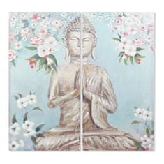 NEW DKD Home Decor CU-181694 Buddha keleti vászon (140 x 3 x 140 cm) (2 db)