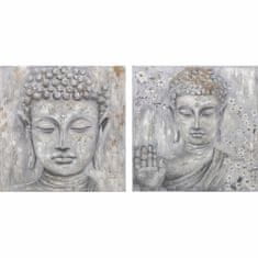 NEW DKD Lakberendezés festmény 100 x 2,4 x 100 cm Buddha keleti (2 db)