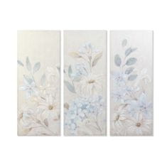 NEW DKD Lakberendezés Flori 55 x 3 x 135 cm Shabby Chic (3 db)