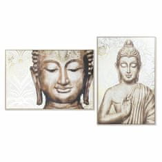 NEW DKD Lakberendezés 83 x 4,5 x 122,5 cm Buddha Keleti (2 db)