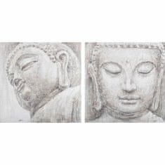 NEW DKD Lakberendezés Buddha Oriental 80 x 3,5 x 80 cm (2 db)