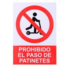 NEW Znak Normaluz Prohibido acceder con patinete Vinil (21 x 30 cm)